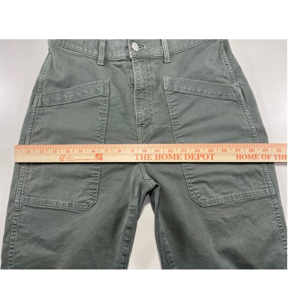 Utility Barrel Leg Pants Veronica Beard Charlie W/28 Army Green LN - Picture 10 of 12